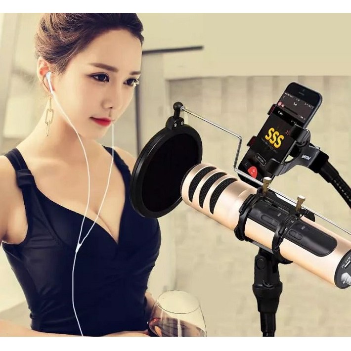 BỘ MIC THU ÂM C6/C7 + BỘ GIÁ ĐỠ MIC VÀ ĐIỆN THOẠI THU ÂM, HÁT LIVE