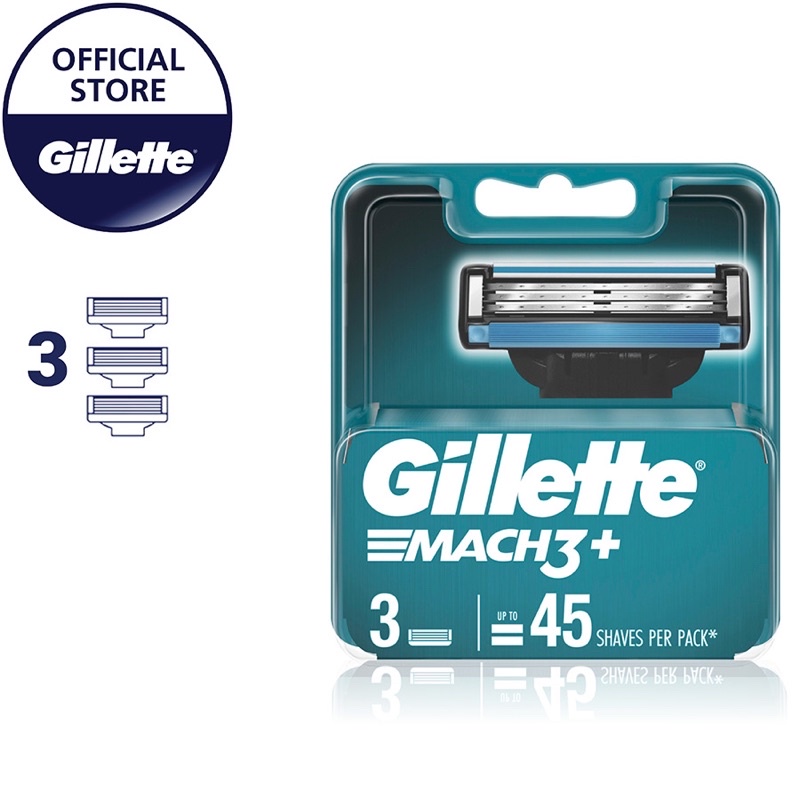 VỈ 3 ĐẦU DAO CẠO GILLETTE MACH 3+ / DAO CẠO RÂU GILLETTE 3 LƯỠI