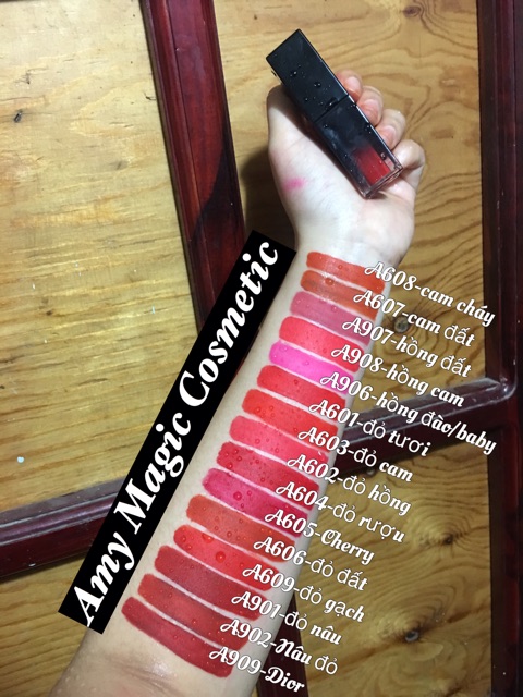 (ẢNH THẬT) Son kem matte handmade cao cấp AMY (tặng kèm dưỡng môi) | BigBuy360 - bigbuy360.vn