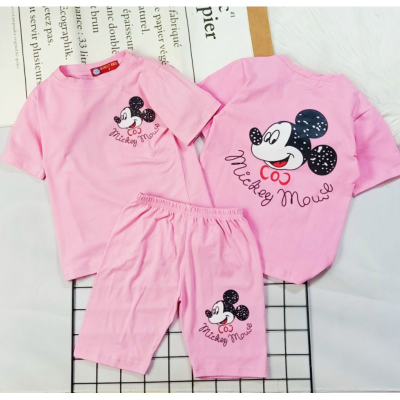 Đồ Bộ Bé Gái Cotton xuất khẩu Bộ Hè Bé Gái Size Đại 24-35kg