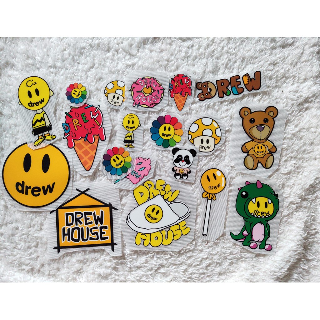 Sticker ủi áo dễ dàng sử dụng mẫu Drew cute