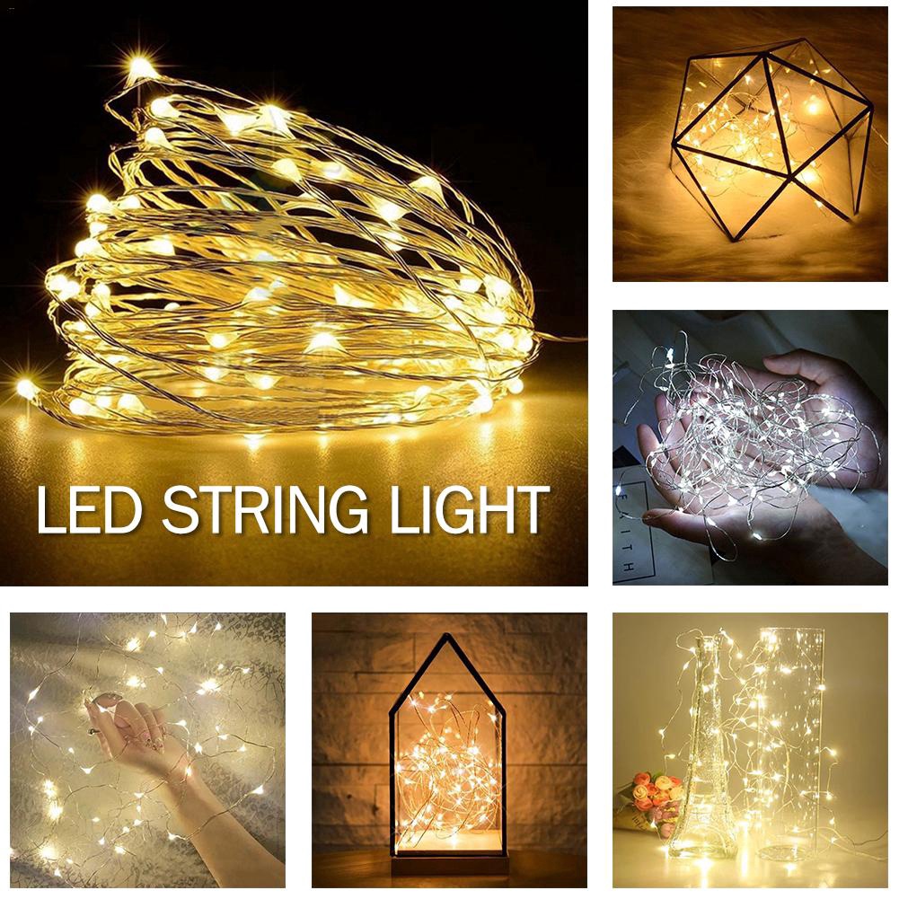 Dây Đèn LED Trang Trí Giáng Sinh Điều Khiển Từ Xa 8 Chế Độ 10M 100 LED USB Chống Nước