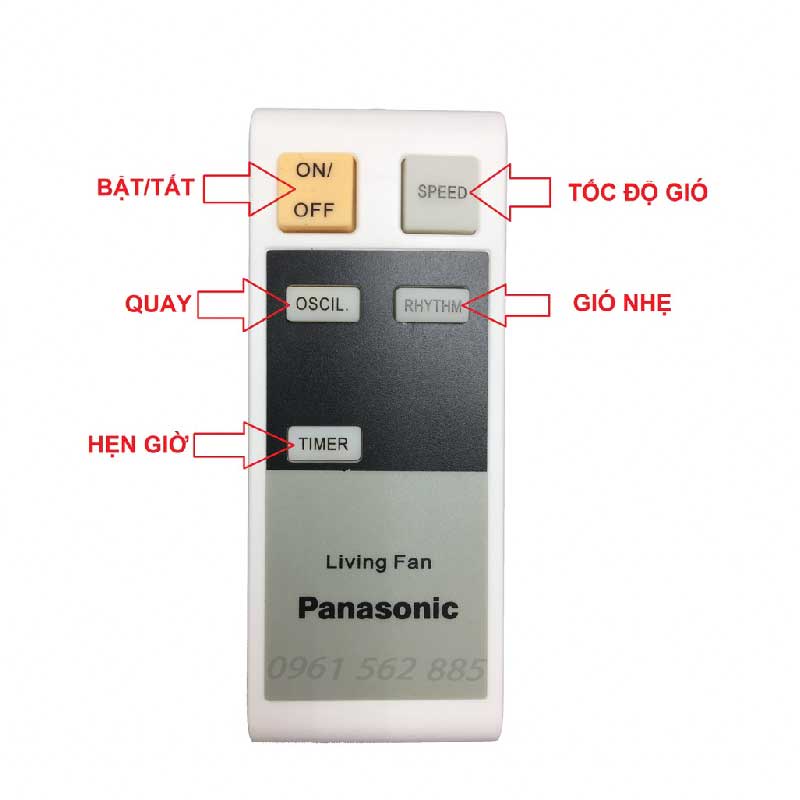 ĐIỀU KHIỂN QUẠT PANASONIC Cho quạt cây và treo tường