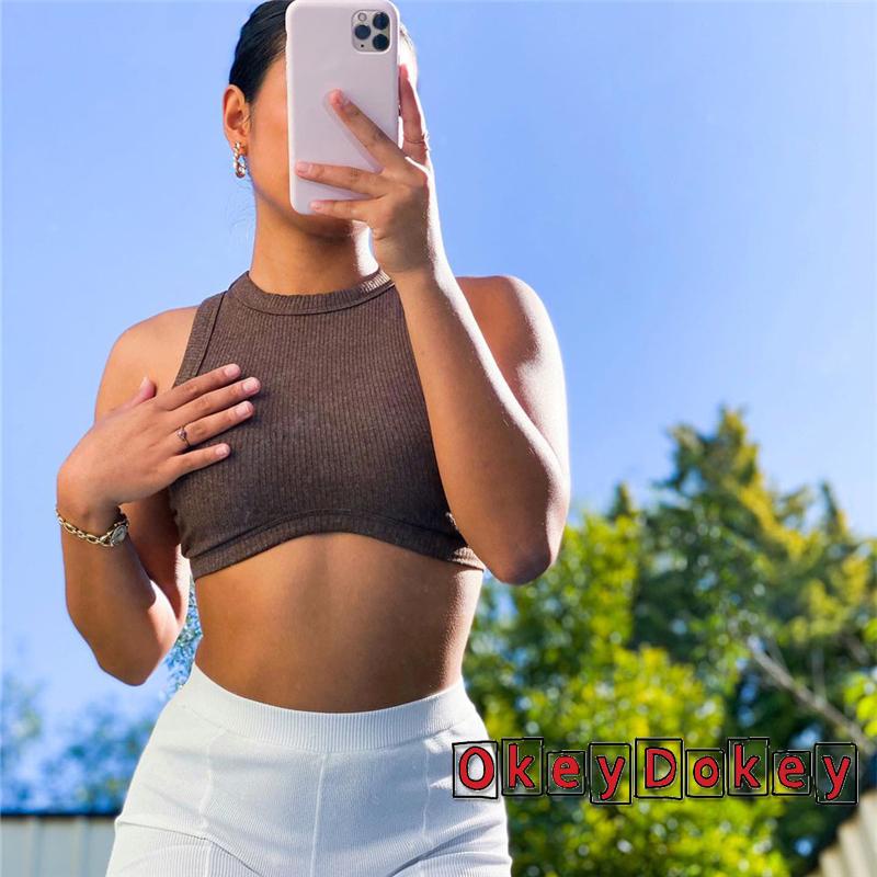 Áo Croptop Dệt Kim Sát Nách Thời Trang Mùa Hè Cho Nữ OKDK-y2k