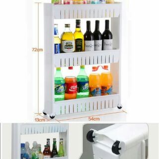 Kệ 3 tầng có bánh xe
