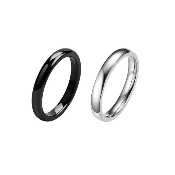 Nhẫn Trơn Bằng Thép Titan Nhẹ Đơn Giản Sang Trọng Cho Nam Nữ