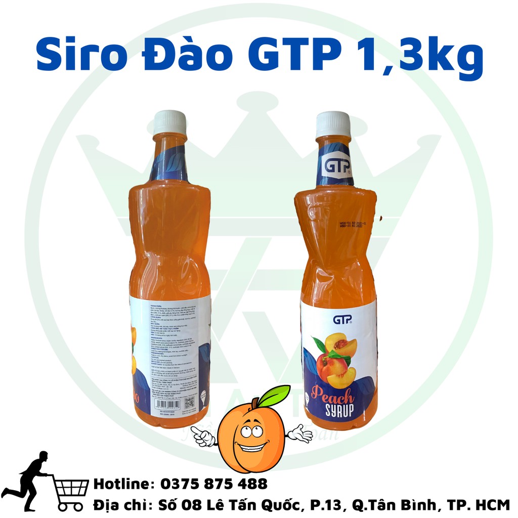 Siro Đào GTP 1.3kg Hương Vị Đậm Đà, Vị Ngọt Tự Nhiên