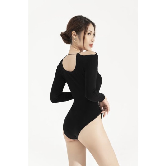 ÁO BODYSUIT CỔ SAO ĐEN