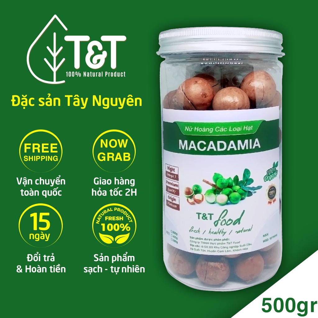 [Giảm giá] 500g Hạt macca Tây Nguyên sấy nứt - (Có tặng dụng cụ tách vỏ)