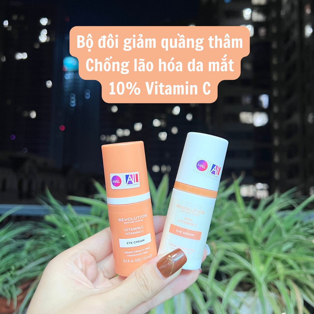 [TOP1 SHOPEE] Kem mắt giảm thâm, dưỡng sáng Revolution Skincare Vitamin C Glow Eye Cream 15ml (Bill Anh)