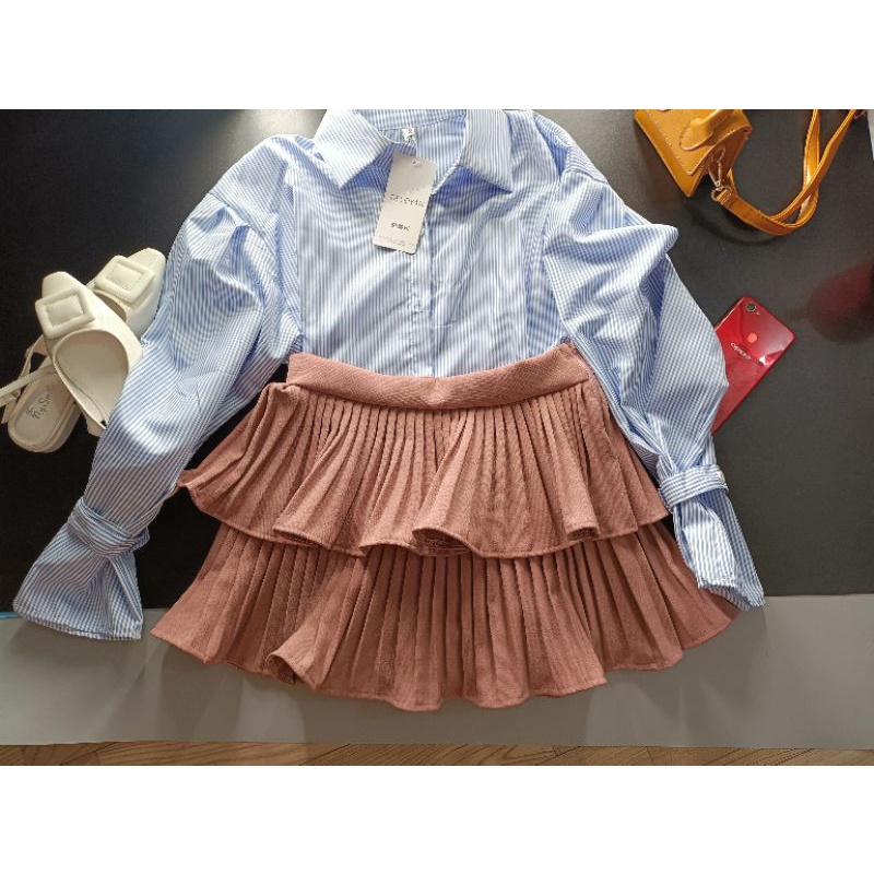 CHÂN VÁY 2 TẦNg DẬP LI NHỎ V5 XINH LUNG LINH