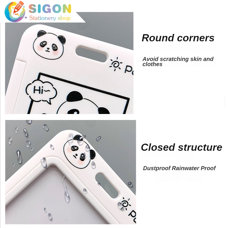 Ví Đựng Thẻ ID / Thẻ ID / Xe Buýt Hình Gấu Trúc Hoạt Hình Chống Mòn / Trầy Xước