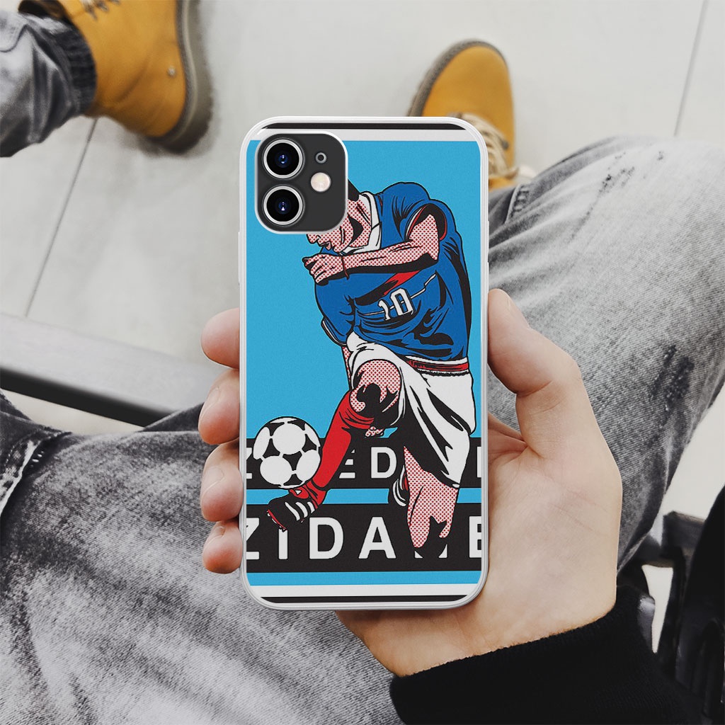 Ốp lưng zinedine zidane nhảy cao đỡ banh pro 13 11 12 promax 7 8 plus xs X Xr  FOO20221982