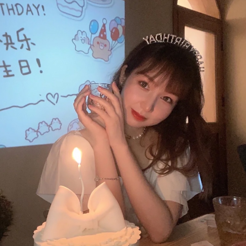 Băng Đô Chữ Happy Birthday Đính Đá Lấp Lánh