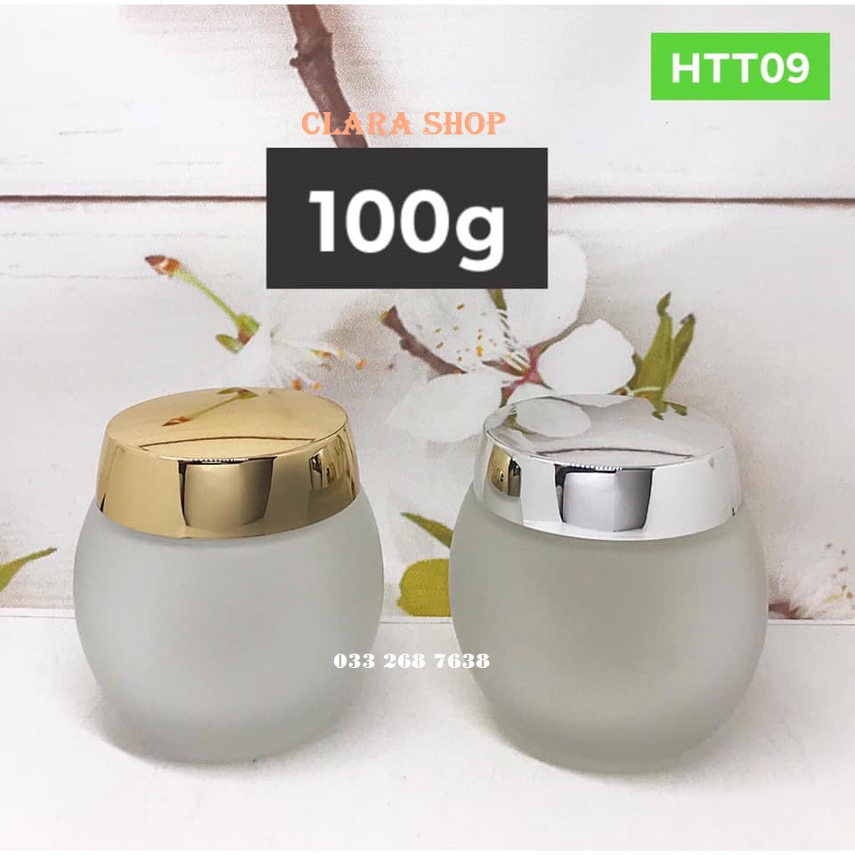 Hủ thủy tinh tròn 100g - Hủ đựng mỹ phẩm 100g
