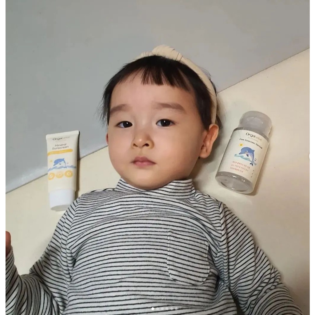 Combo nước tẩy trang + Kem chống nắng Hữu cơ cho bé Orgabebe