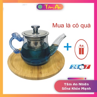 Ấm pha trà thủy tinh lõi lọc inox - 450ml
