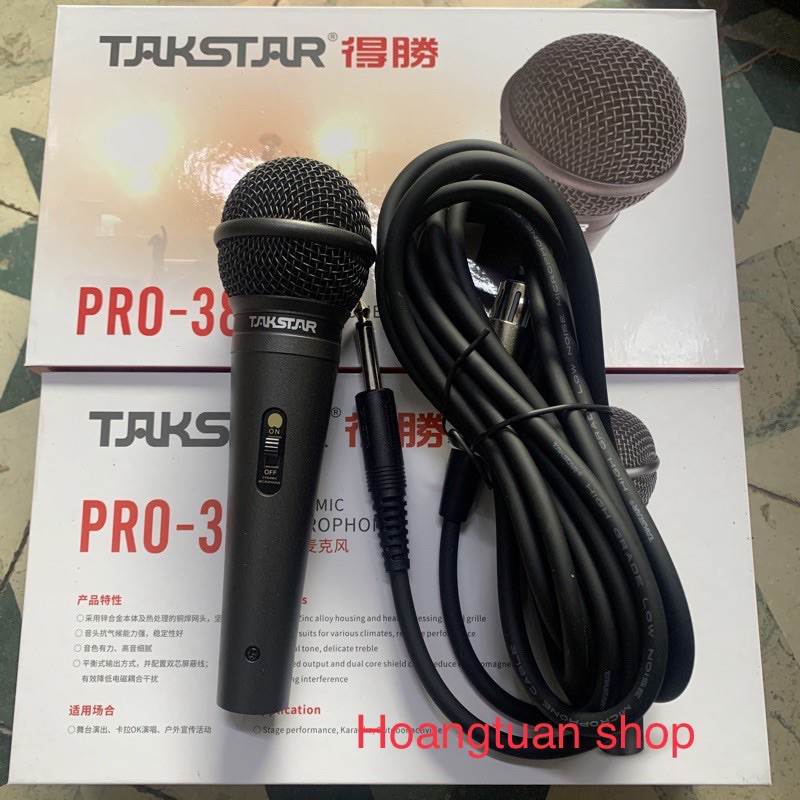 [Mã ELHACE giảm 4% đơn 300K] Micro karaoke có dây Takstar Pro38 .