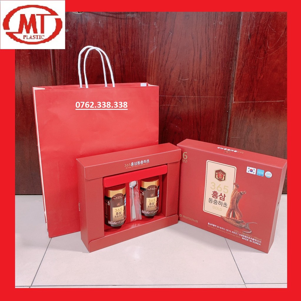 [chính hãng giá sỉ] Cao hồng sâm đông trùng hạ thảo 365 Hàn Quốc hộp 2 lọ*250g date mới (hàng sẵn)