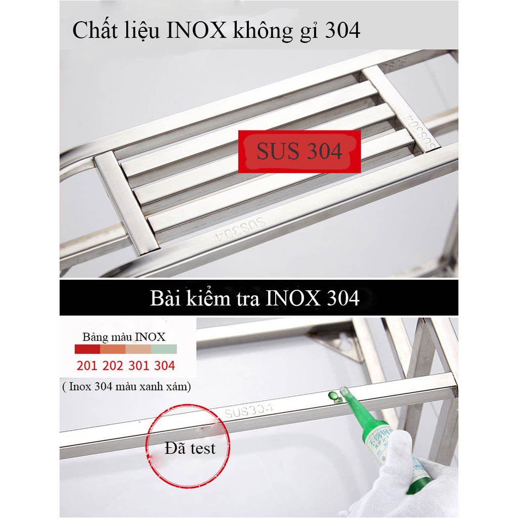 Kệ treo, để đồ dao thớt đũa chất liệu INOX 304 ( 100%) chống bám bẩn