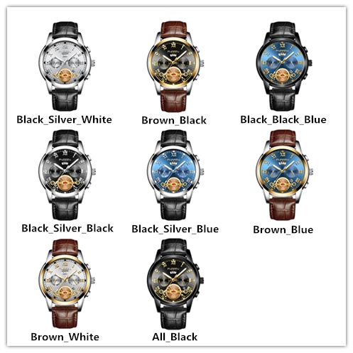 Đồng Hồ Quartz FNGEEN Dây Đeo Da Thời Trang Cho Nam