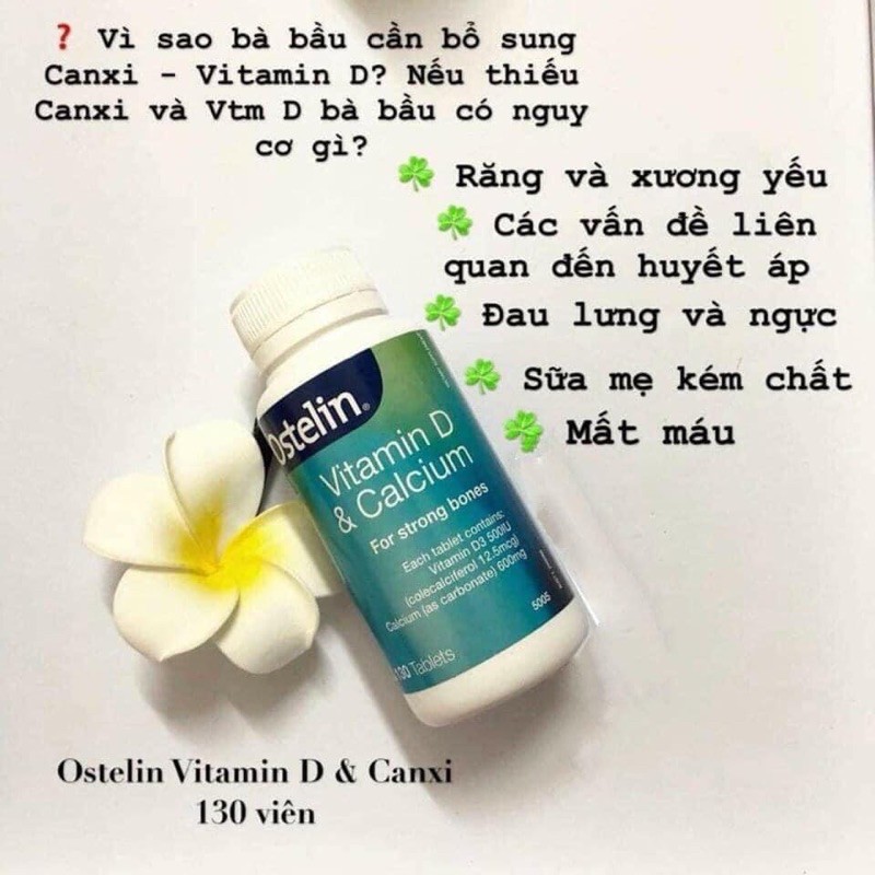 Viên  uống  bổ sung  Vitamin  D & Calcium  cho bầu 130 viên