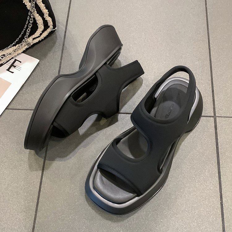 Giày Sandal Thể Thao Đế Dày Tăng Chiều Cao Phong Cách Thời Trang Châu Âu Dành Cho Nữ