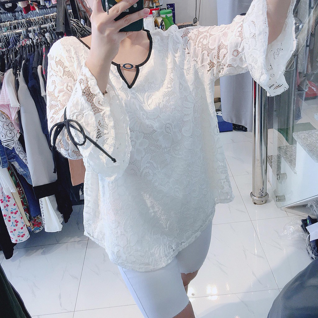 ÁO REN NỮ BIG SIZE NGOẠI CỠ - ÁO THUN KIỂU NỮ SIZE LỚN - QUẦN ÁO BIG SIZE CHO NGƯỜI MẬP BÉO - BJTY SHOP BIG SIZE