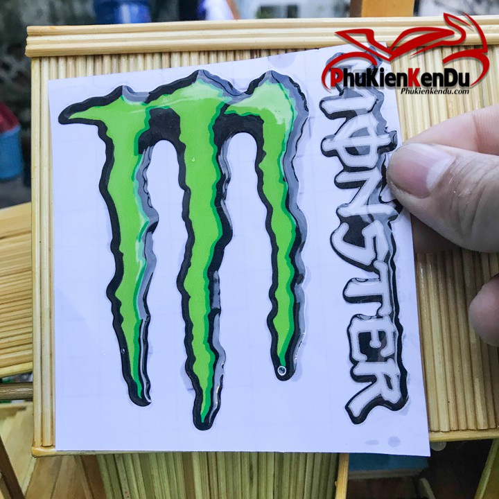 TEM NỔI CHỮ MONSTER 1 CẶP LOẠI LỚN