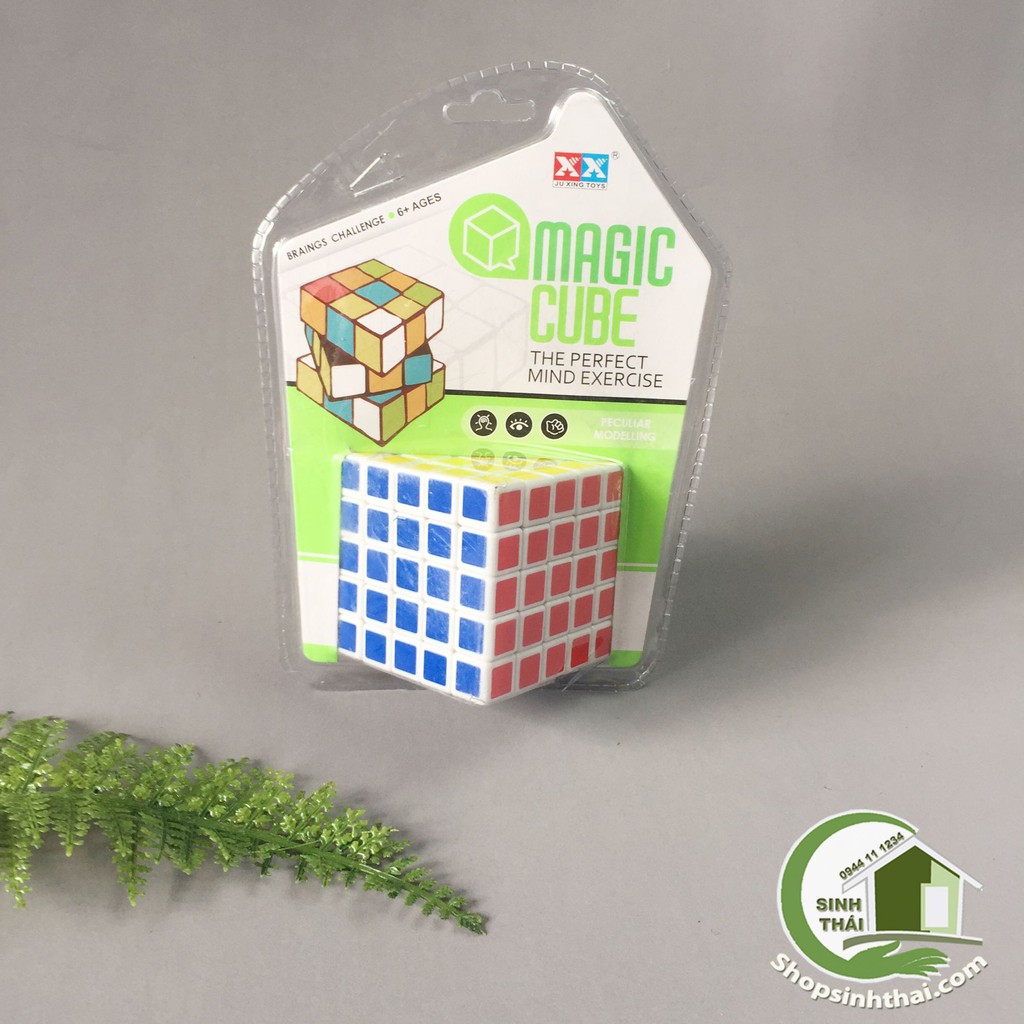 Cục rubik đồ chơi 5x5x5 trong vỉ ( kích thước 6cm x 6cm)