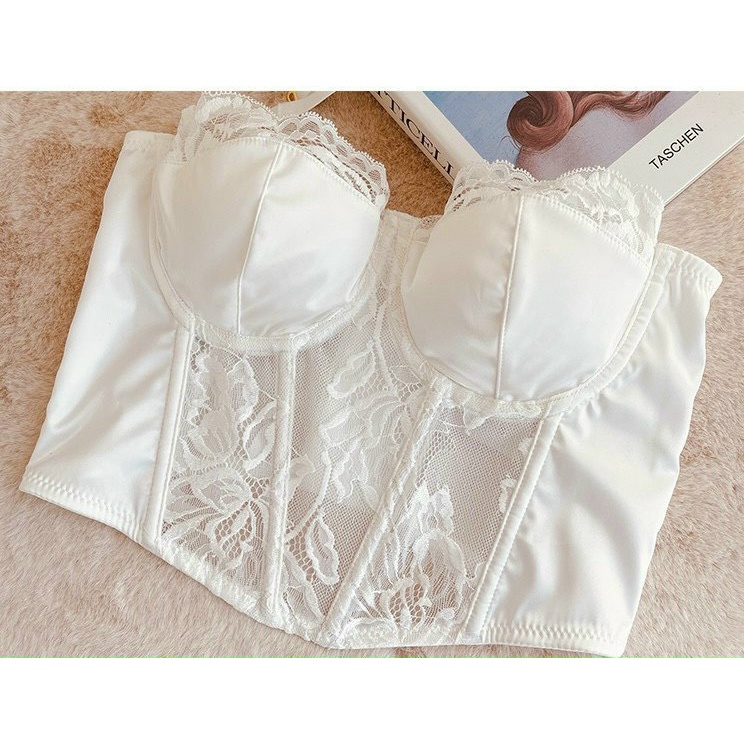 Áo bra nữ dáng lửng vải trơn phối ren hoa cao cấp có gọng nâng ngực sexy BR2 - Her Sleepwear