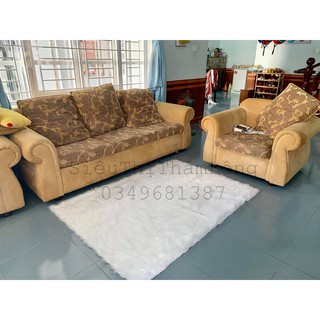 Thảm lông trắng chụp ảnh - trang trí