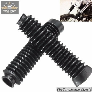 Bọc cao su thụt-phuộc xe máy loại 25cm (bèo nhún) phù hợp Harley Cafe Racer Tracker CG125 SU GN125 CD 67 WIN -PTVT