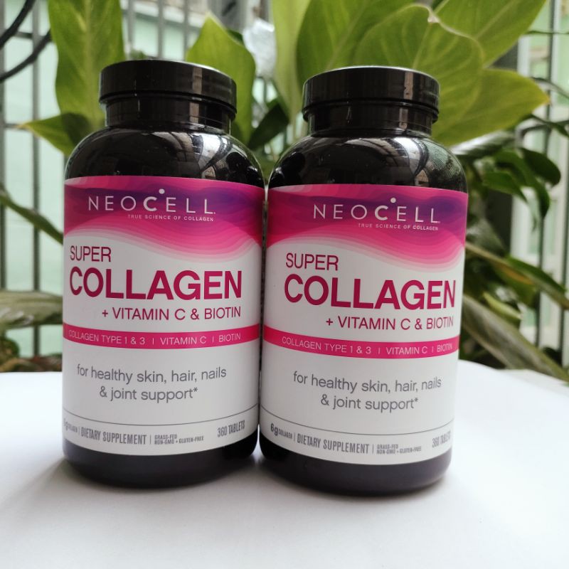 Viên Uống Super Collagen Neocell +C 6000 Mg type 1 - 3 Neocell 360 viên