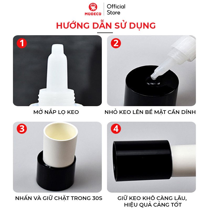 Keo Dán Đa Năng Siêu Dính Mọi Chất Liệu Cực Mạnh - Dán Gỗ Thuỷ Tinh Kim Loại Sắt Gốm Sứ Nhựa Vải - Mẫu Mới 2022 - Modeco