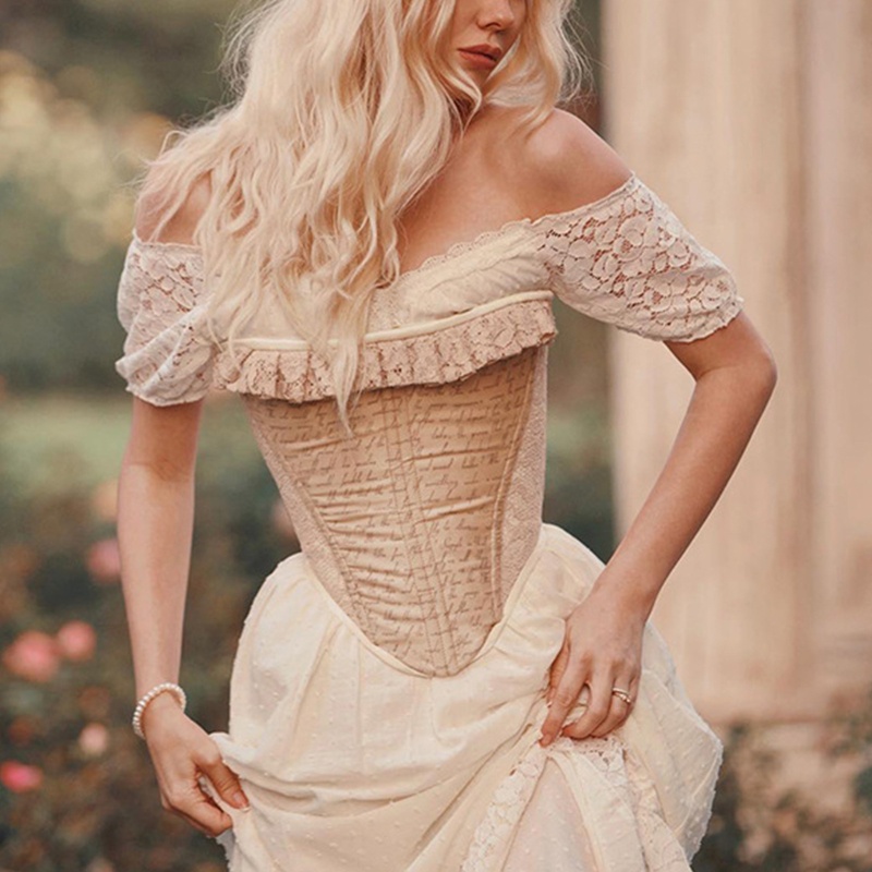 Áo Nịt Ngực Không Tay In Chữ Phong Cách Vintage Gợi Cảm Cho Nữ