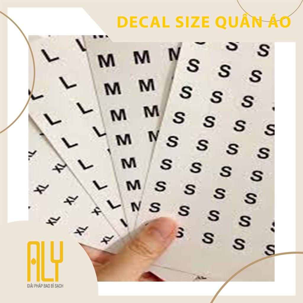 Decal size M dành cho quần áo 96 miếng