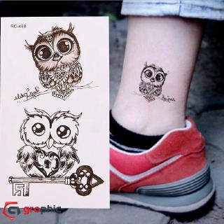 Hình xăm dán hình con cú chống nước  Gdvn