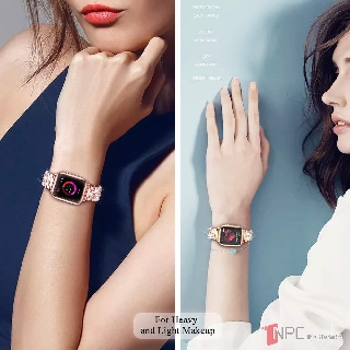 Dây Đeo Apple Watch Thép Không Gỉ Đính Đá Sang Trọng Series 5/4/3/2/1 38mm/ 40mm/ 42mm/ 44mm