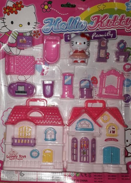 Sét Đồ chơi Nội thất Mèo Kitty bằng nhựa rất đẹp