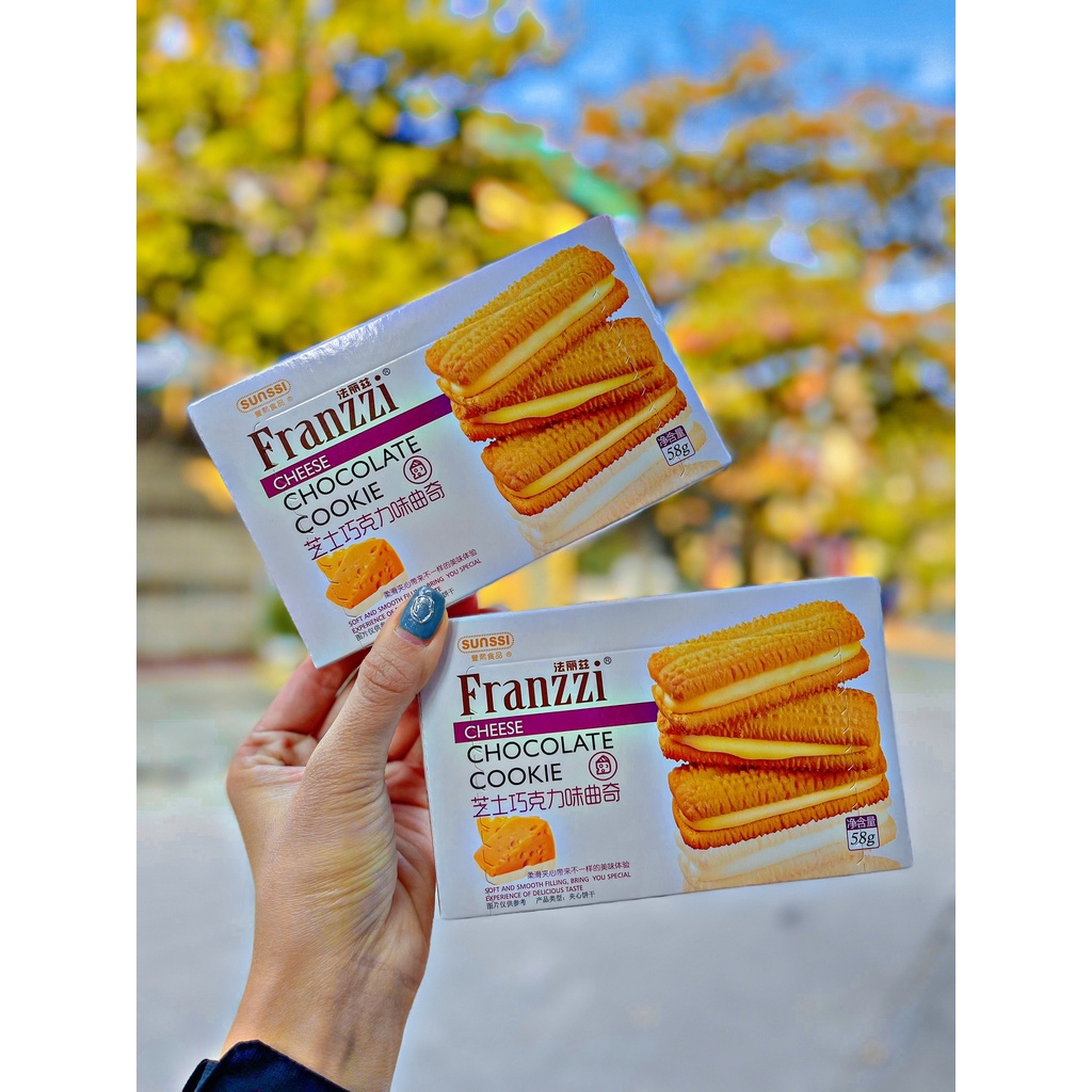 Bánh franzzi đủ 5 vị hộp 58g 115g , Bánh Quy Franzzi ốc quế 3 vị 102Gr siêu HOT
