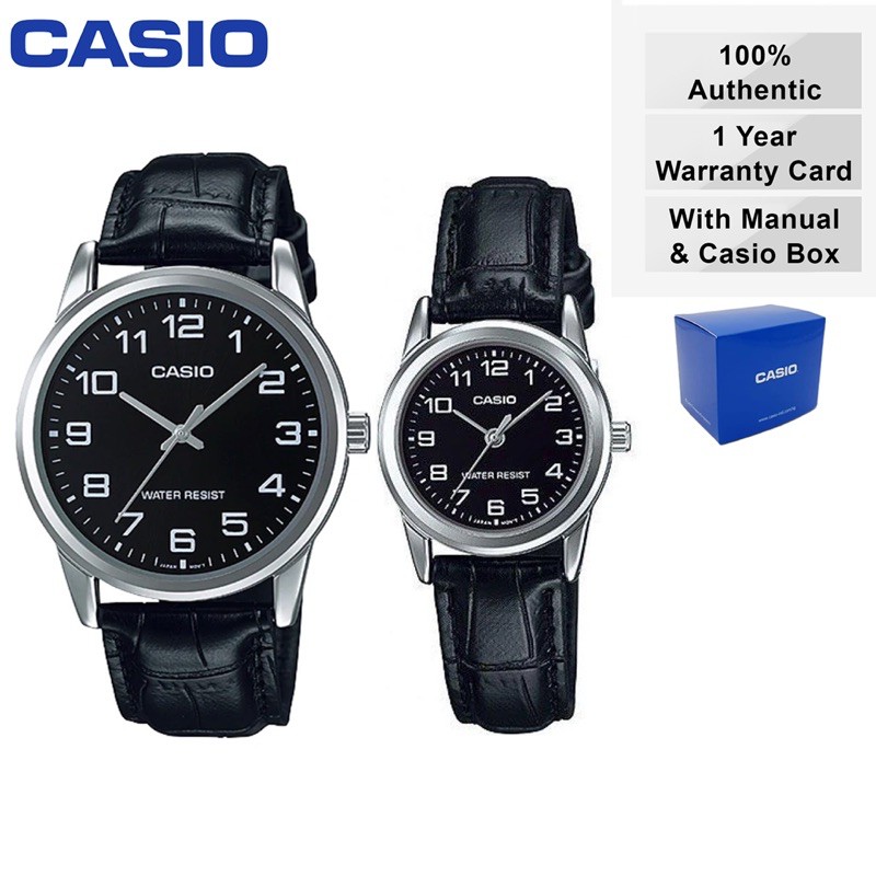 Đồng hồ nam dây da Casio chính hãng Anh Khuê MTP-V001L-1BUDF