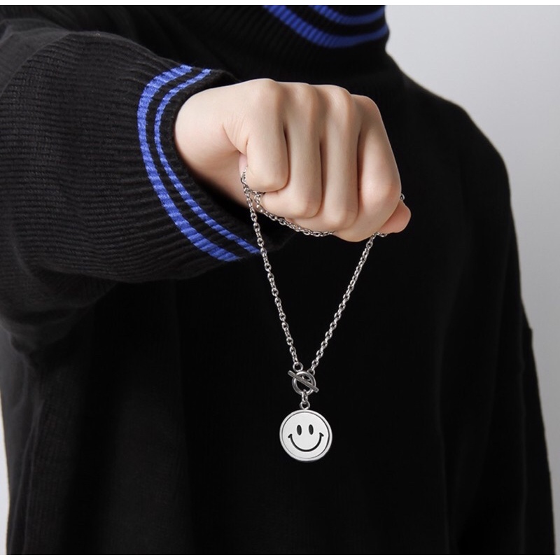 Vòng cổ mặt cười xoay phong cách hiphop cho cặp đôi (VC22).