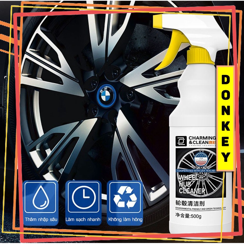 Dung Dịch Đánh Bóng, Tẩy Rỉ Sét Mạ Crôm, INOX Cho Vành Xe, Lazang, Mâm Xe Ô Tô 500ML TEXLABS DOKEY99