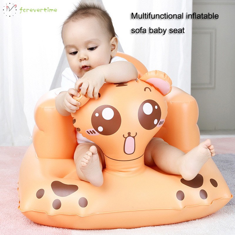 #Mẹ và con# Children Baby Inflatable Sofa Chair Seat Dining Bathroom Learn Sitting Portable Seat