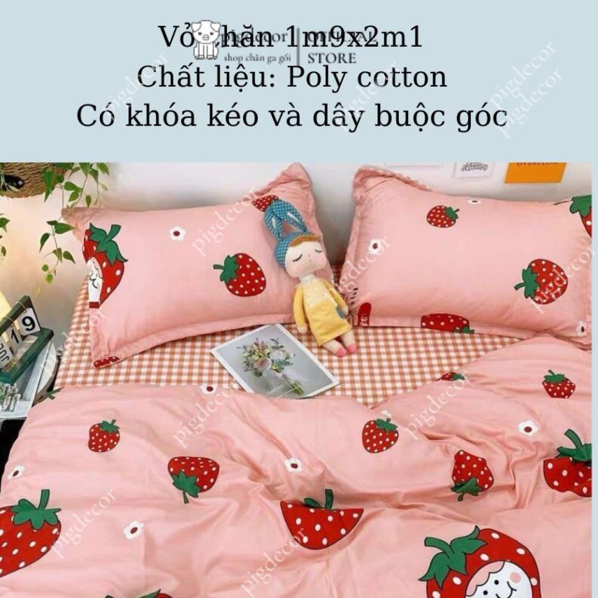 Vỏ chăn cotton poly 1m9x2m1,lồng được ruột,được chọn mẫu trong bài đăng