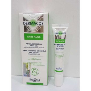 GEL CHẤM MỤN CHỨA BÙN HOẠT TÍNH.DERMACOS ANTI-ACNE ANTI-IMPERFECTION SPOT GEL 15ML