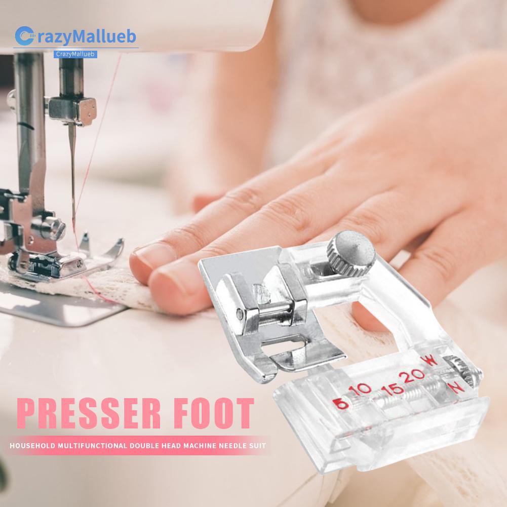 Crazymallueb❤Wrinkled Presser Foot 3pcs Double Twin Pins Set for Sewing Machine 2/3/4mm❤New