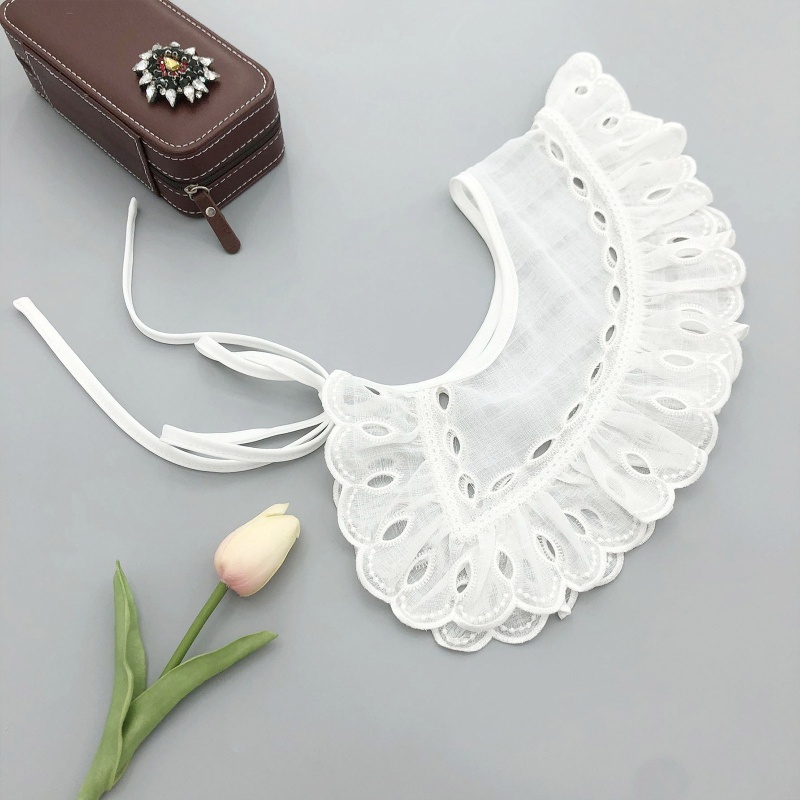 Cổ Áo Giả Thêu Họa Tiết Dickey Có Thể Tháo Rời Cho Nữ