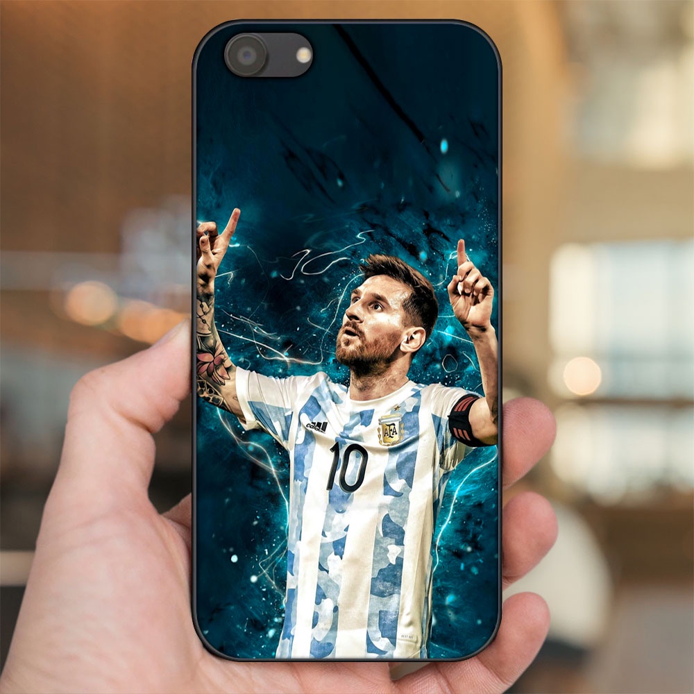 Ốp lưng Oppo A83 viền đen in hình Lionel Messi Barcelona PSG